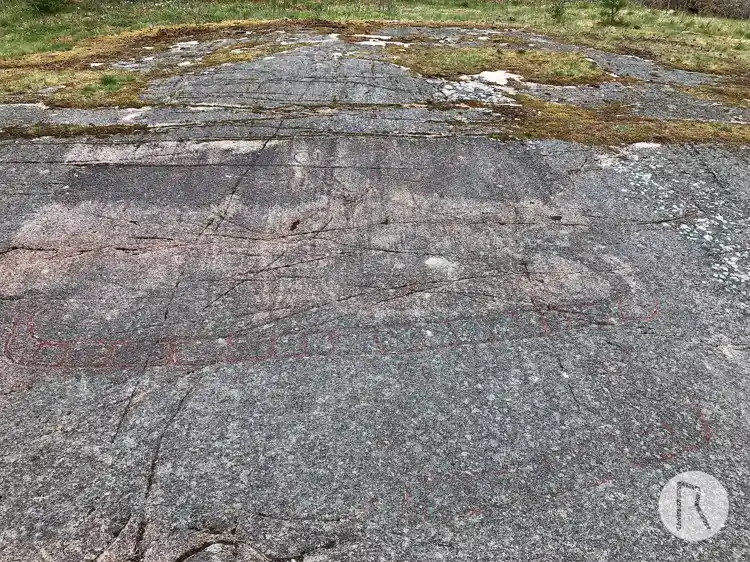 Fotografi av Hällristning Örstaristningen, L2017:1924 taget av Niklas Vackerdag