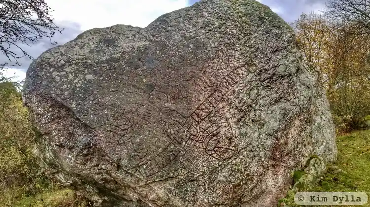 Fotografi av Runhäll Gökstenen, Sö327, L1984:2827 taget av Kim Dylla